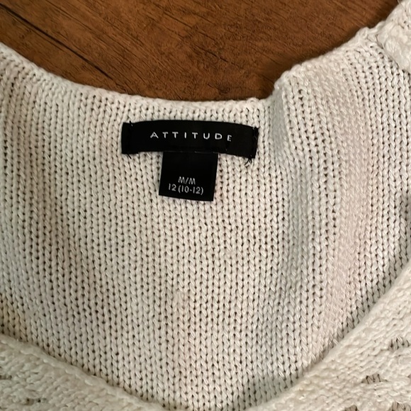 Attitude winter white knit sweater - Picture 2 of 7